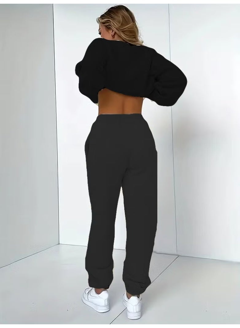 DogFish Tracksuit Set Future Printed Plus Size Bottom Top Set - Image 3